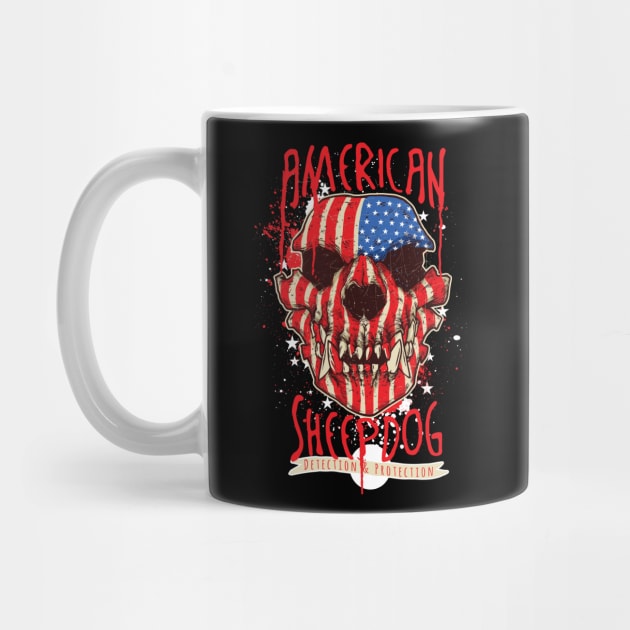 American Sheepdog T-Shirt - Patriotic Canine Lover Design by Urbanprint